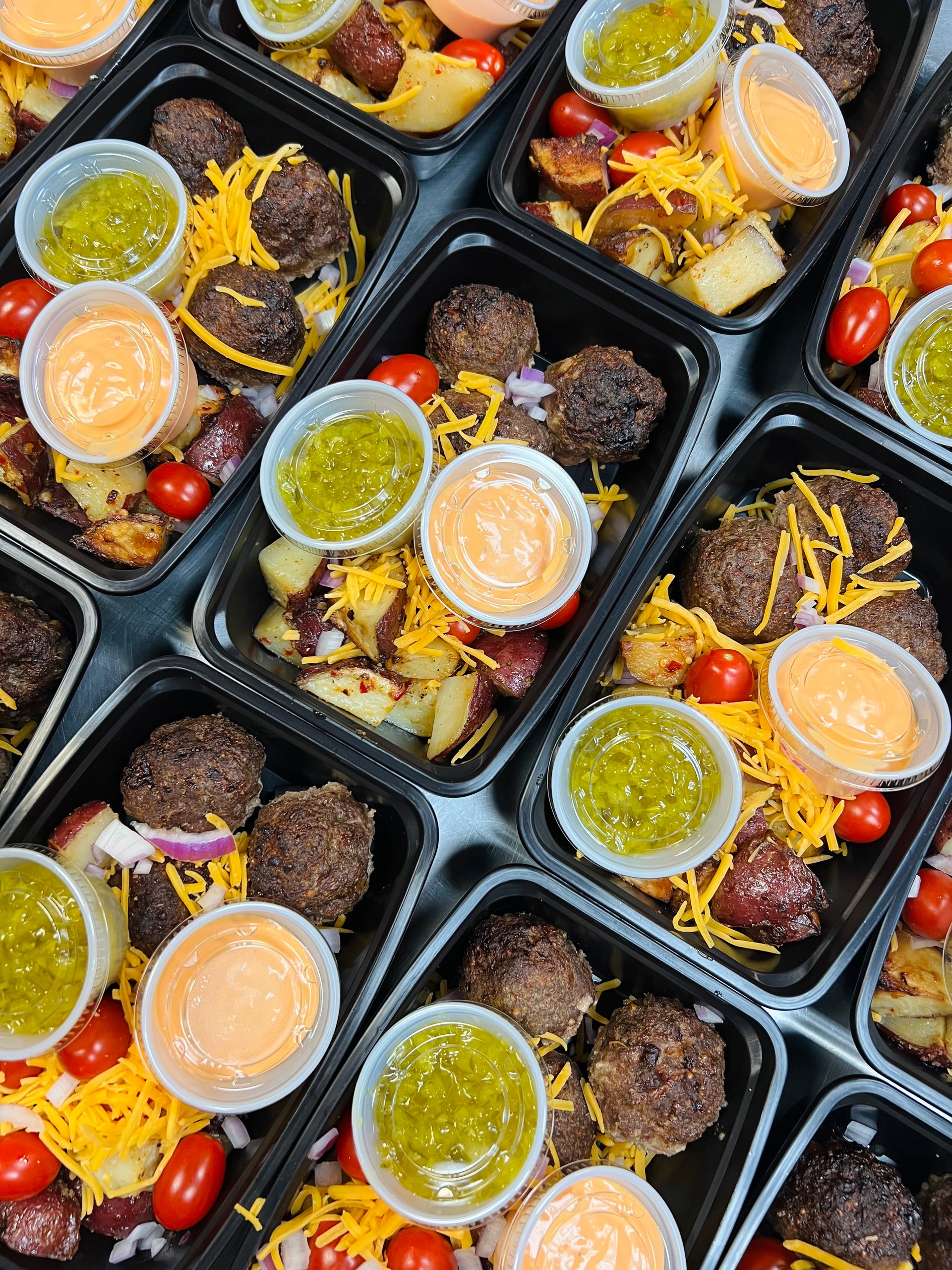 Monthly Special: Beef Meatball Burger Bowl