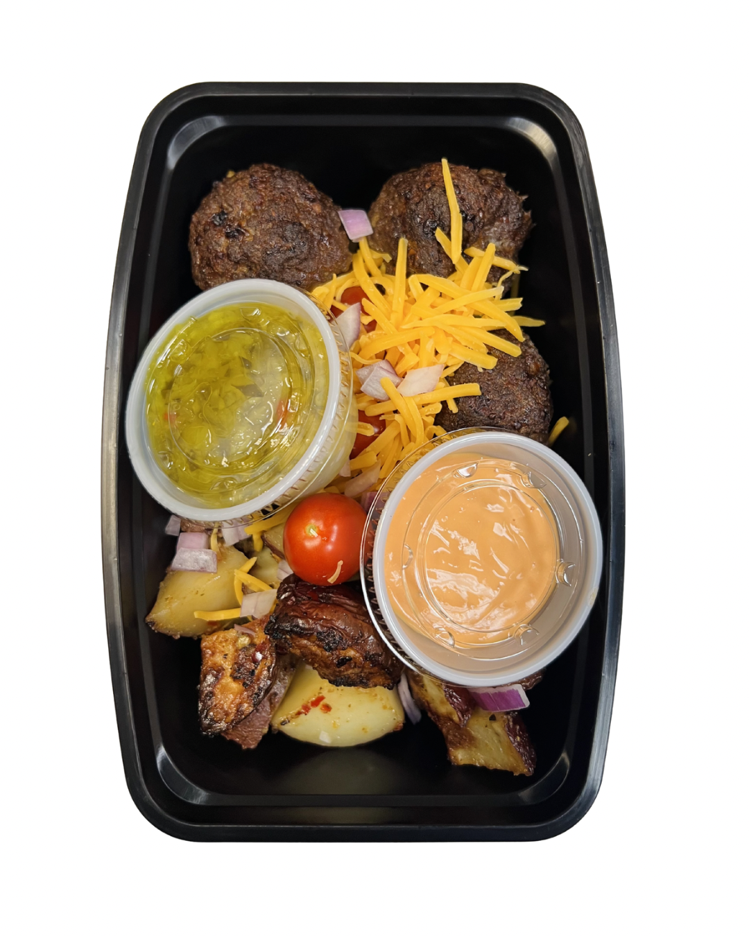 Monthly Special: Beef Meatball Burger Bowl